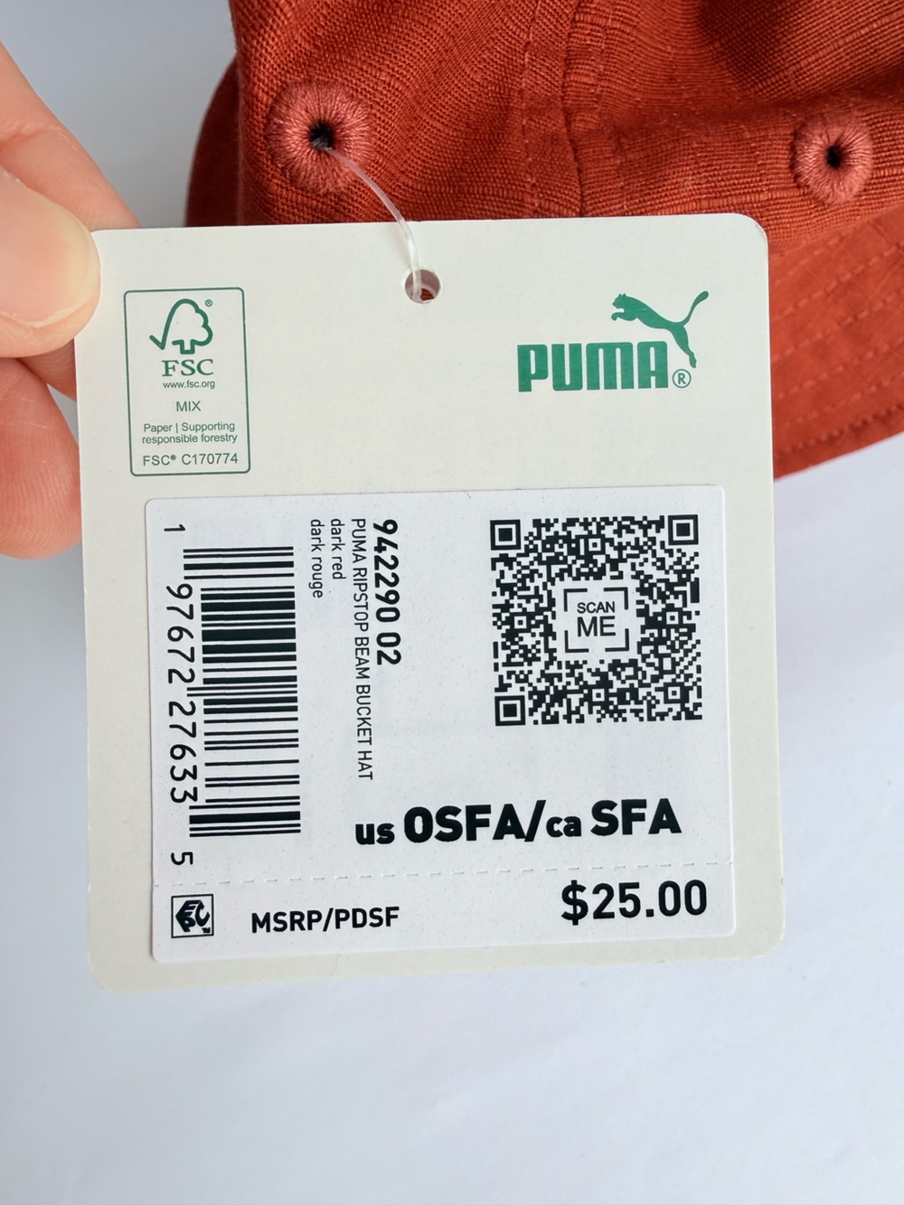 Puma Ripstop Beam Bucket Hat Burnt Orange - Unisex - Picture 6 of 7